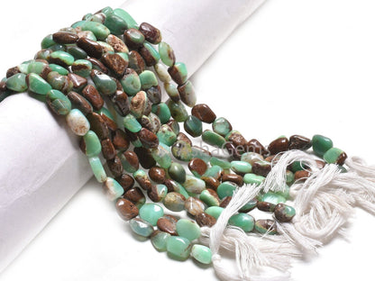 Fine Quality Bio Chrysoprase Smooth Nugget Shape Beads, Shaded Chrysoprase Handmade Tumble Gemstone Beads, Natural Chrysoprase Beads Jewelry