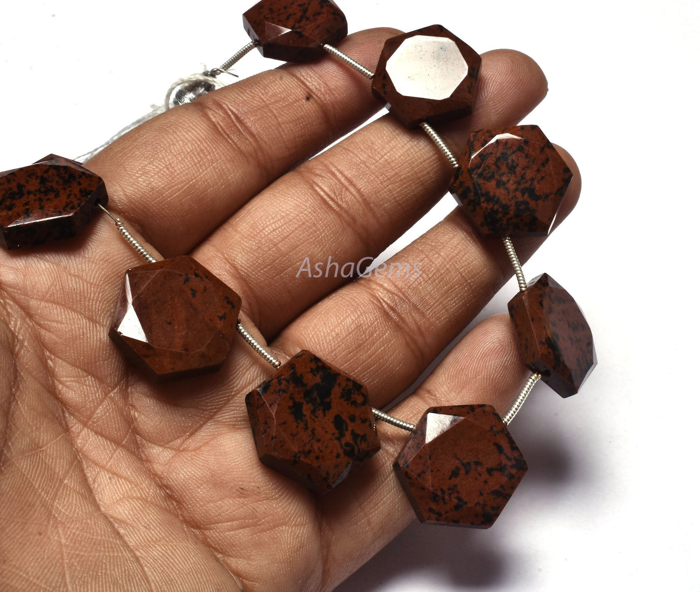 Natural Red Jasper Faceted Hexagon Shape Gemstone Beads,8" Strand jasper beads,10 Piece Strand red Jasper fancy Flat Hexagon Briolette Beads