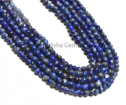 13" Strand lapis Lazuli Smooth Round Ball Beads, Natural Lapis Beads, Blue Lapis Plain Round Shape Gemstone Beads Jewelry Handicraft SALE