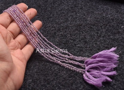 13" Strand Natural Pink Amethyst Smooth Round Beads, Fine Quality Pink Amethyst Plain Round Ball Gemstone Beads, Jewelry Making Crafts SALE