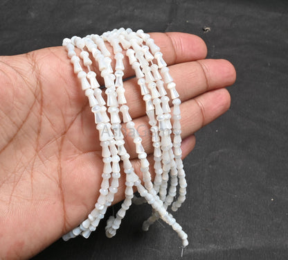 Beautiful Mother Of Pearl Fancy Mushroom Shape Gemstone Loose Beads,4-7.5 mm Natural Iridescent White MOP Shell Smooth Beads Jewelry makings