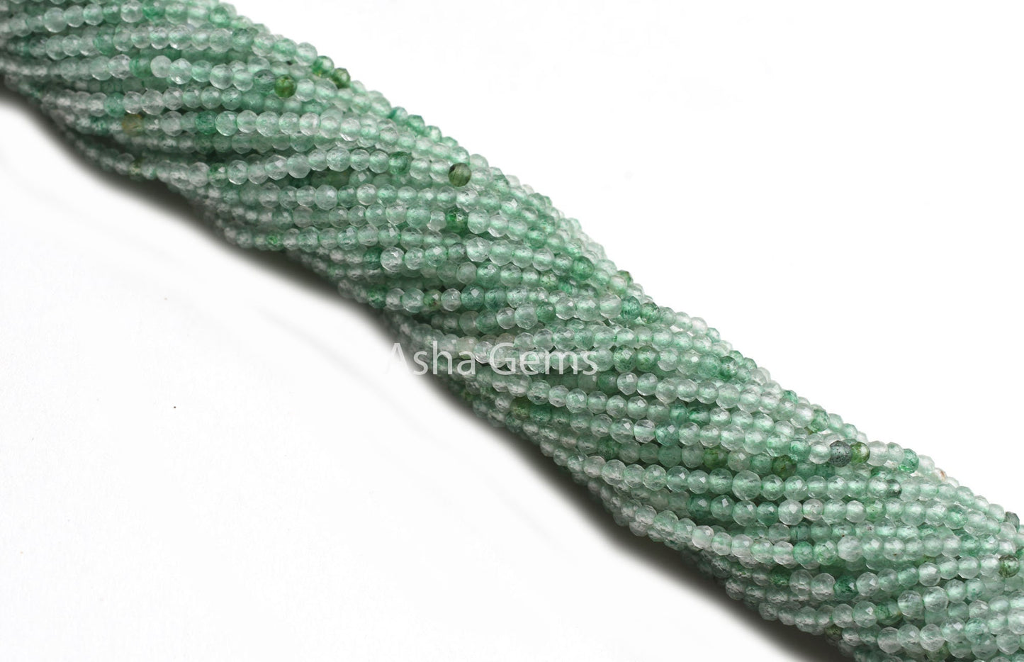 Beautiful AAA Green Strawberry Quartz Micro Cut Faceted Beads 2 mm Natural Strawberry Machine Cut Rondelle Gemstone Beads Jewelry Craft SALE