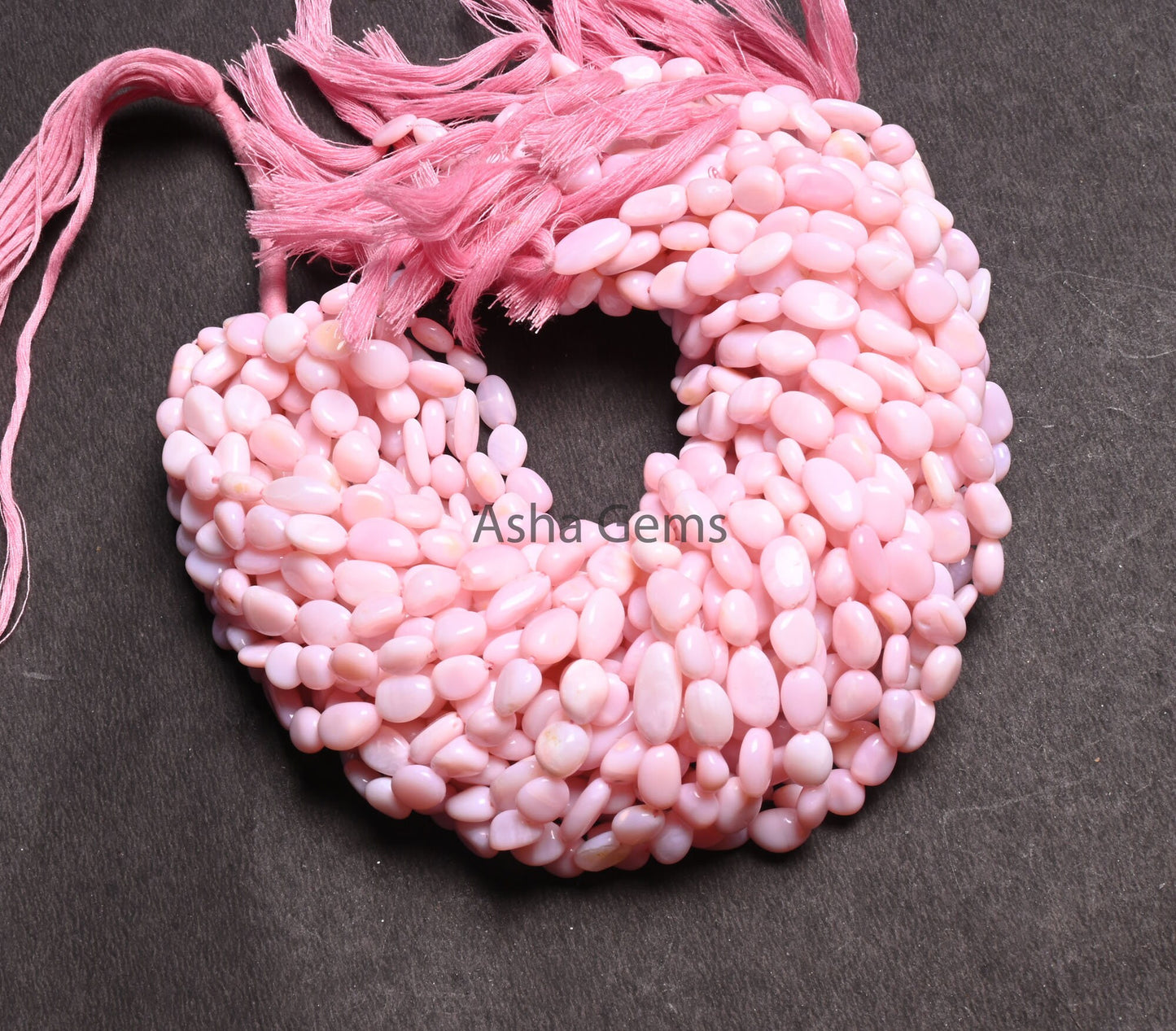 AAA Quality Pink Opal Smooth Nugget Shape Beads,13" Strand Pink Opal uneven Tumble Handmade Opal Gemstone Loose Beas Jewelry Making Crafts (AG 22290)