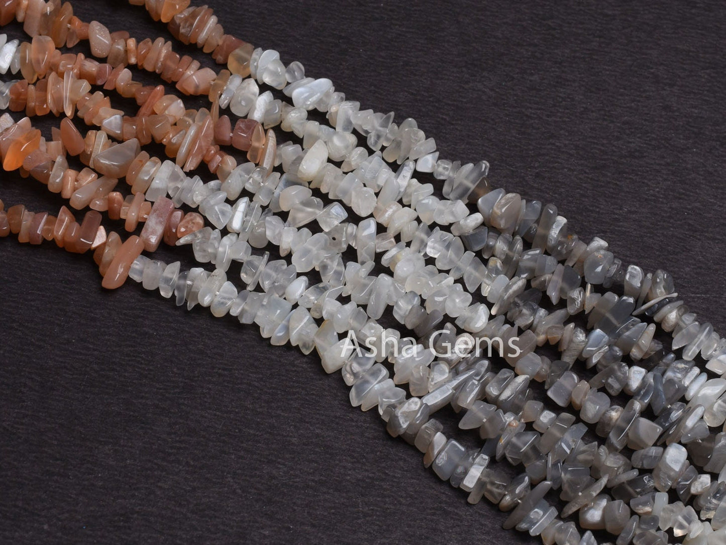 Fine Quality Multi Moonstone Uncut Chips Beads,34"Strand Moonstone Smooth Raw Rough Beads Multi Color Moonstone Gemstone Uncut Chip Jewelry