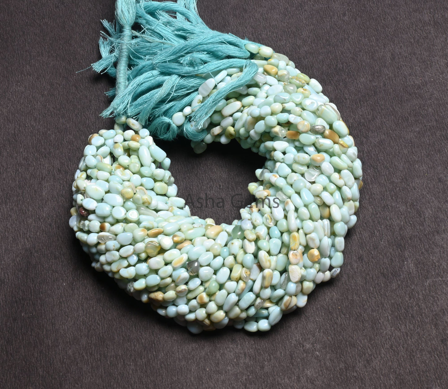 Beautiful Blue Peru Opal Smooth Nugget Beads, Peruvian Boulder Opal Tiny Nuggets Gemstone Loose Beads Jewelry Making Craft Opal Tumble Beads