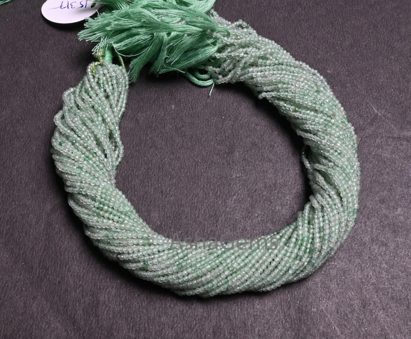 2 mm Natural Green Strawberry Quartz Faceted Rondelle Micro Cut Beads,13" AAA Quality Strawberry Machine Cut Gemstone Tiny Bead Jewelry SALE