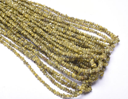Rough Diamond Uncut Chip beads, Natural Green-Yellow Diamond Uncut Beads, Genuine Raw Diamond beads, Wholesale diamond beads Jewelry Makings