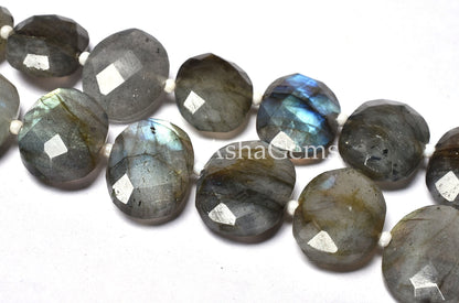 Beautiful Flashy  Black rainbow Faceted Oval Shape Beads,9" Strand Natural Fire Labradorite Fancy Oval Beads, Labradorite Beads Jewelry SALE