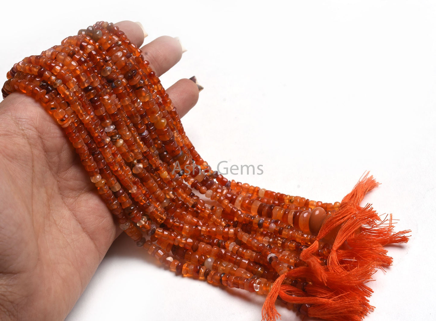 Carnelian Smooth Handmade Tyre Shape Gemstone Beads,11" Strand Natural Orange Red Carnelian Plain Uneven Tyre Bead Carnelian Bead Craft SALE