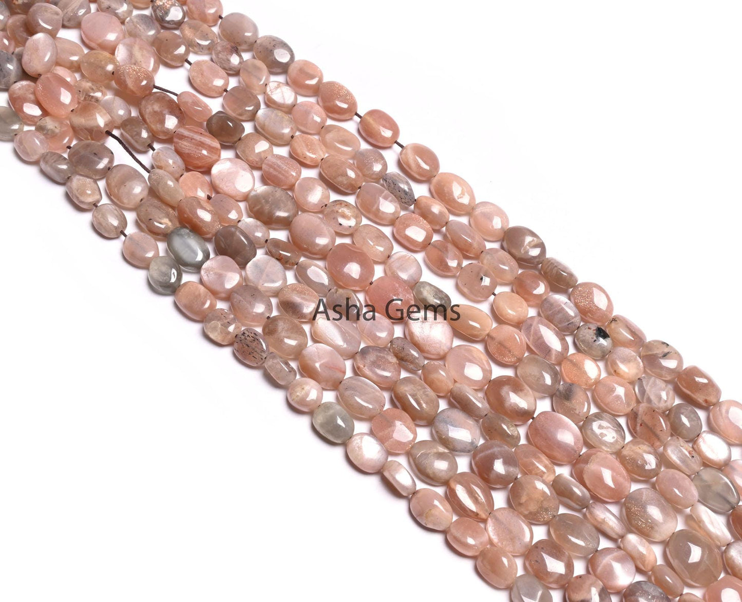 Beautiful Chocolate Moonstone Smooth Oval Handmade Beads,12.5" Fine Natural Chocolate Moonstone Oval Gemstone Beads Jewelry Handicraft SALE
