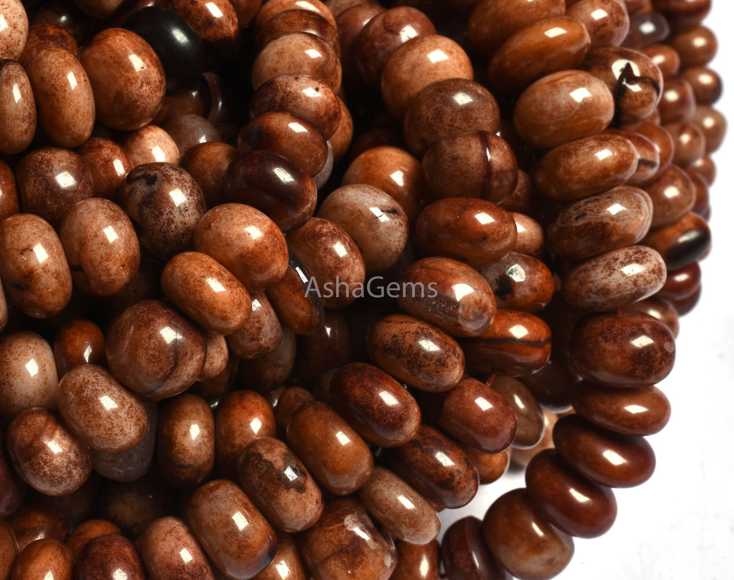 Beautiful Shaded Brown Opal Smooth Rondelle Shape Beads, Chocolate color Opal Handmade Plain Rondelle beads Gemstone Opal For Necklace Craft