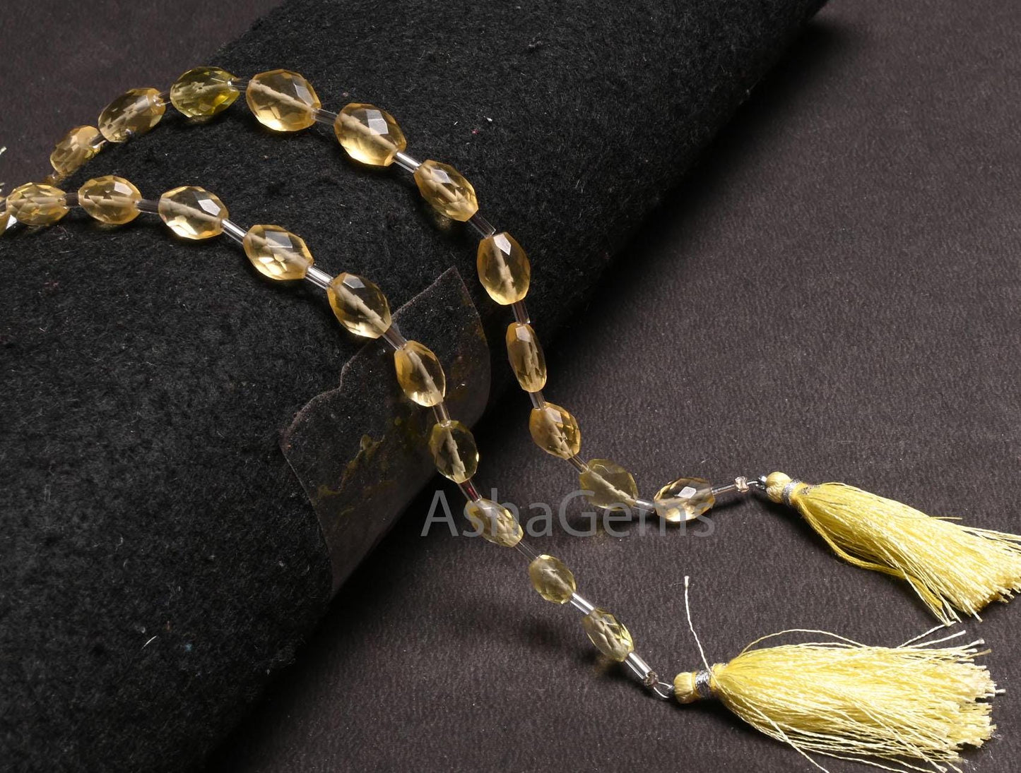 Fine Lemon Quartz Color Hydro Faceted Oval Checker cut Beads,10" Yellow Lemon Hydro Oval Briolette Straight Drill Beads Jewelry making Craft
