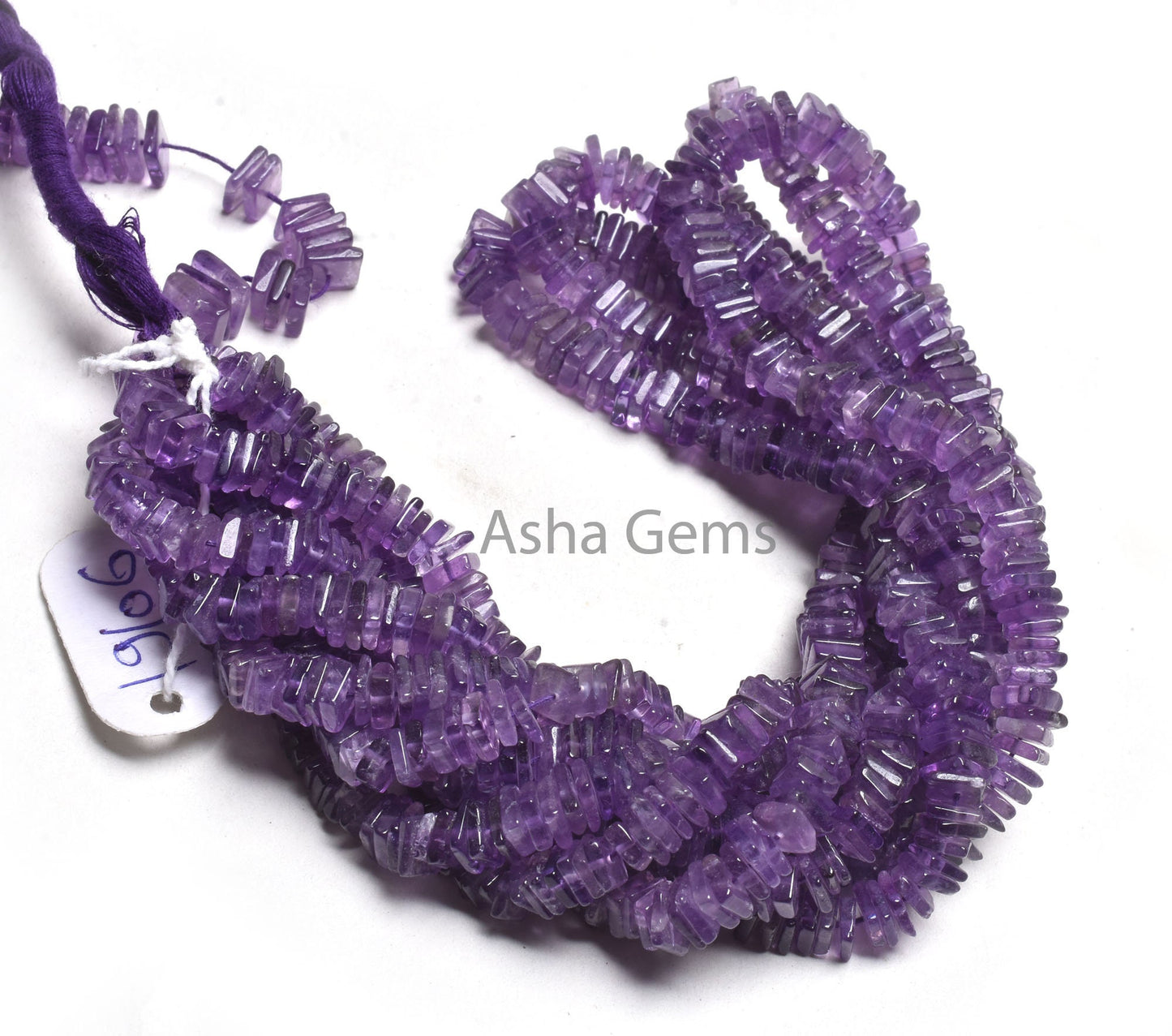5.5-6mm Amethyst Smooth Heishi Square Shape Beads, Natural Purple Amethyst Flat Square Handmade Gemstone Beads, Amethyst Bead Jewelry Craft