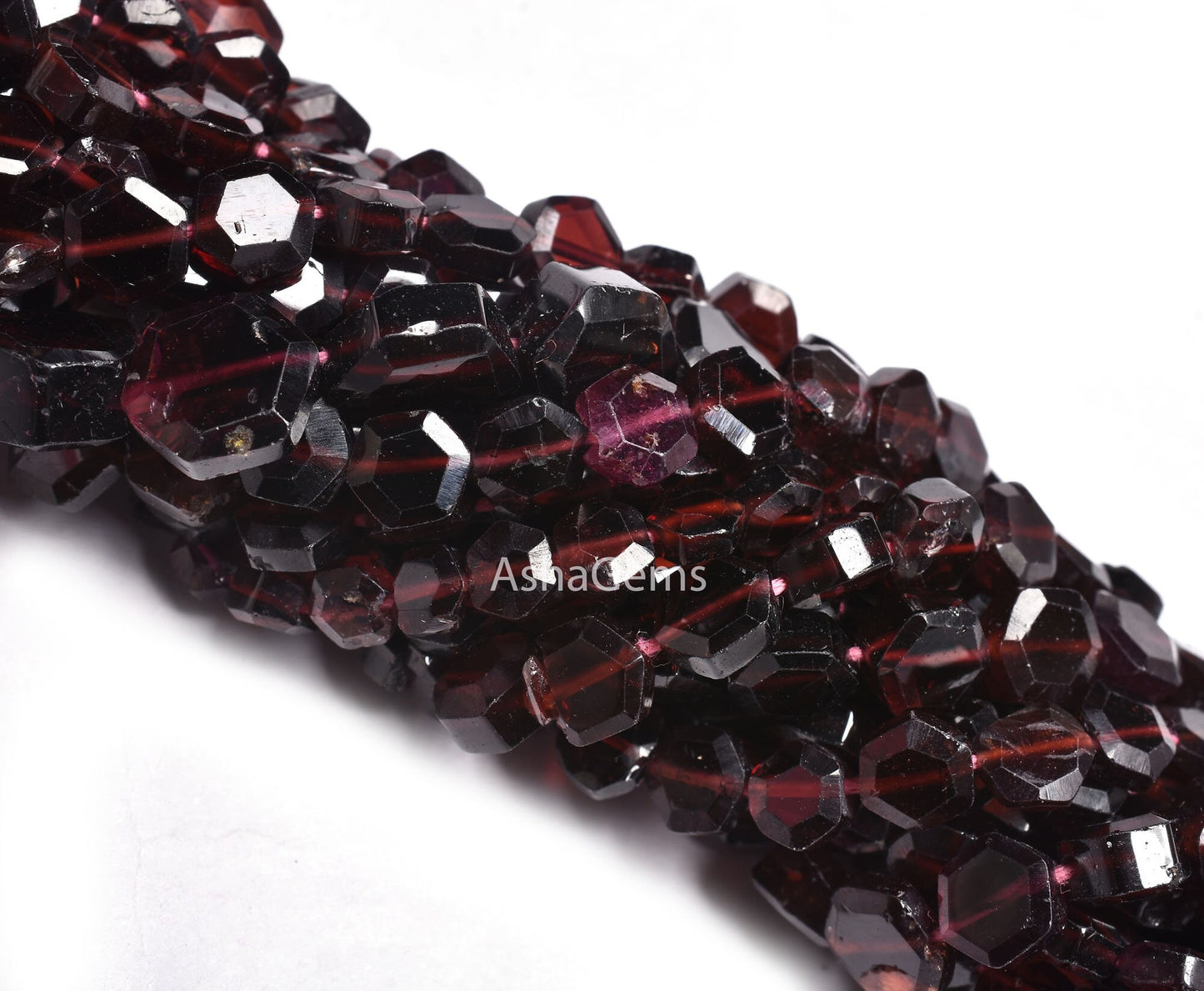 Beautiful Garnet Faceted Hexagon Shape Gemstone beads,13" Strand Natural Red Garnet Table Cut Flat Hexagon Beads, Garnet Fancy beads Jewelry