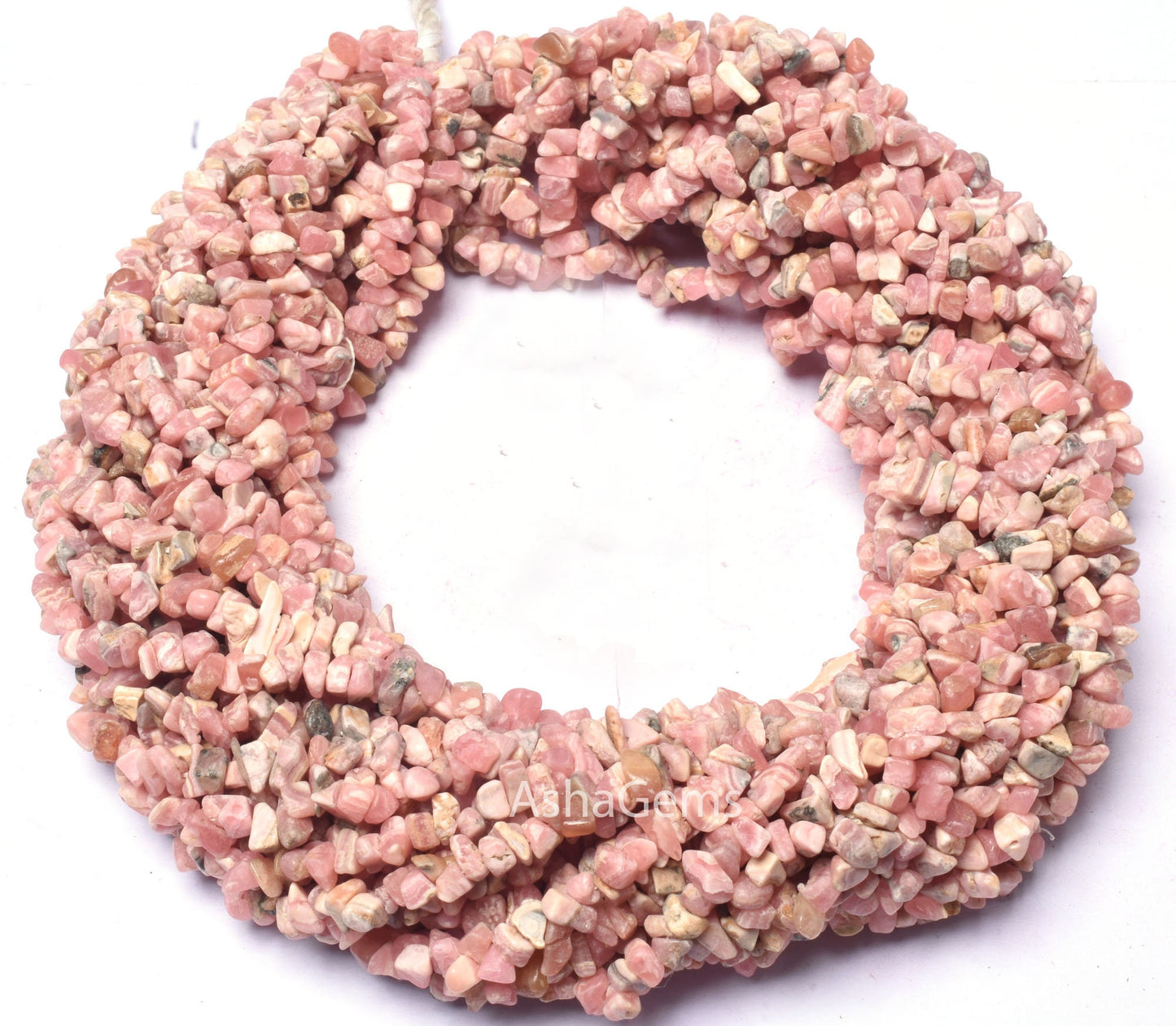 34" Strand Natural Rhodochrosite Uncut Chip Gemstone Beads, Pink Rhodochrosite Raw Rough Smooth Nugget Bead, Rhodochrosite Bead Jewelry SALE
