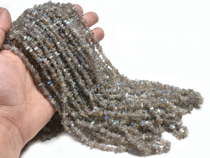 34"Strand Natural Fire Labradorite Raw Uncut Chips Beads Gemstone Grey Labradorite Chips Gemstone Rough Bead Black Rainbow Bead Jewelry SALE