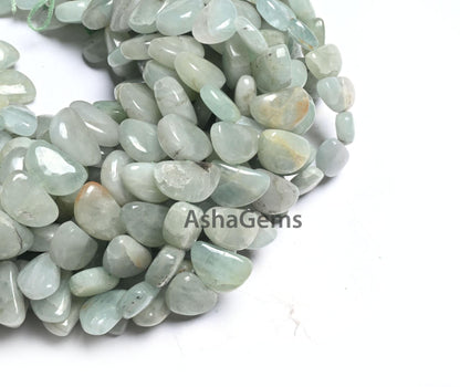 Natural Aventurine Fancy D Shape Smooth Gemstone Beads,9" Light Green Aventurine Half Moon Handmade Bead, Angoori Margaj Beads Jewelry Craft
