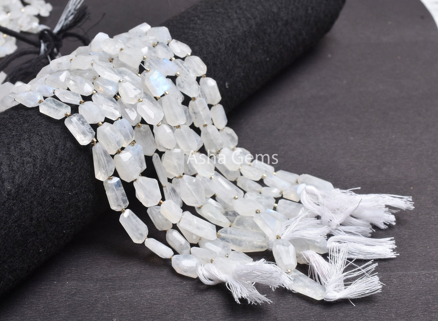 Blue Fire Rainbow Moonstone Faceted Nugget Beads, Natural Flash white Rainbow Indian Cut Nugget Gemstone Beads, Moonstone Beads Jewelry SALE