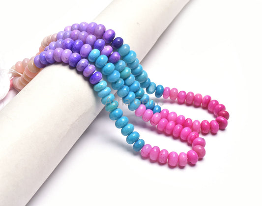 10mm Multi Color Opal Smooth Rondelle Beads,16" Strand Shaded Disco Opal Plain handmade Bead, AAA Mix Color Opal Gemstone Beads Jewelry SALE