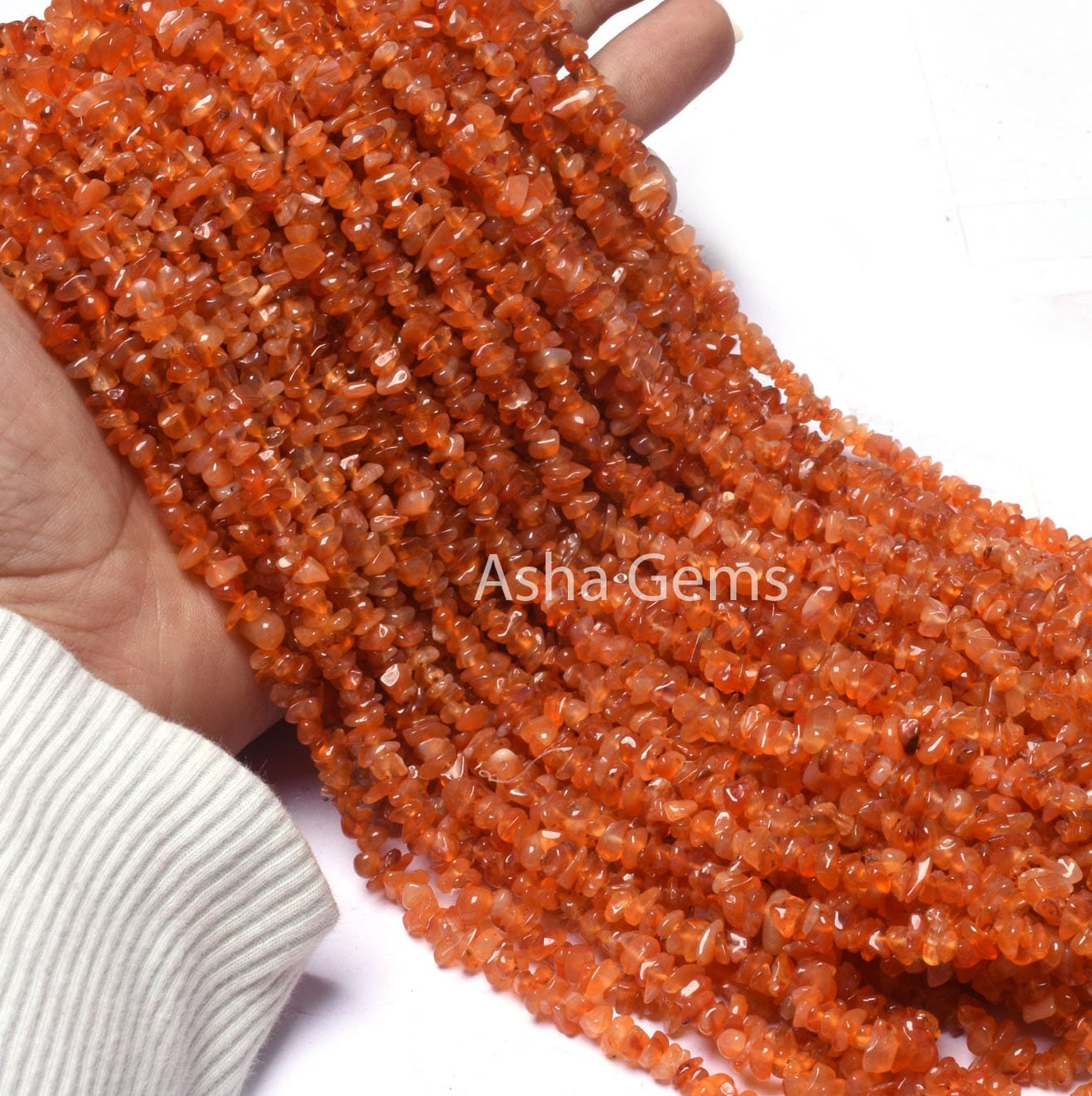 Carnelian Smooth raw Uncut Chip Gemstone Beads, Orange-Red Carnelian Plain Uneven Small Chip Beads Carnelian raw Rough Beads Jewelry Crafts