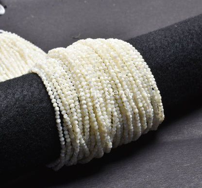 3.2mm Beautiful White Mother Of Pearl Micro Cut Rondelle Beads,Fine Natural Mop Machine Cut Gemstone Loose Bead Mother Of Pearl Jewelry SALE