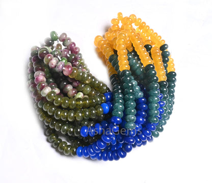 Beautiful Multi Color jade Quartz Smooth Rondelle Gemstone Loose Beads,8mm Rainbow Disco Color Quartz mix Shaded Colorful Beads Jewelry SALE (AG 12317)