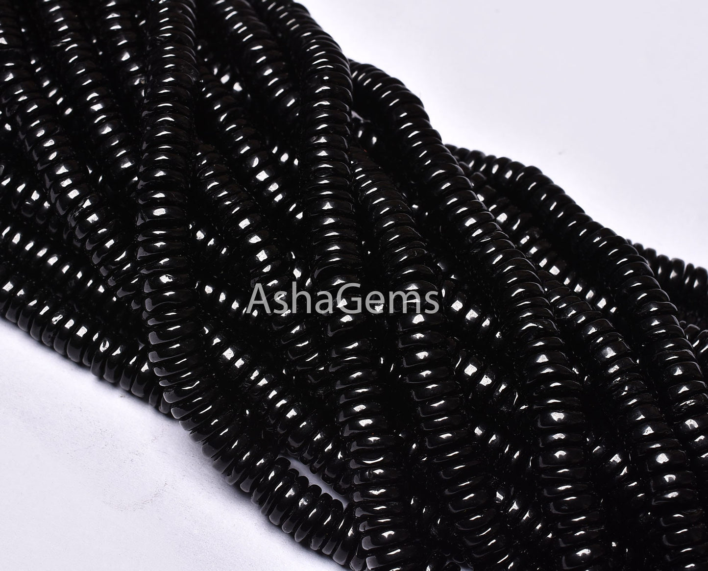 AAA Natural Black Spinel Smooth Tyre Shape Heishi Gemstone Beads,Spinel Smooth Tyre,Heishi Beads,Spinal Loose Beads Jewelry Making Crafts