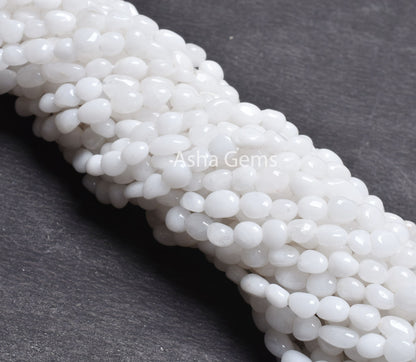 Beautiful White Opal Smooth tiny Nugget Shape Beads,13" White Gemstone Loose Beads, AAA Natural Opal Tumble Handmade Bead Jewelry Craft SALE