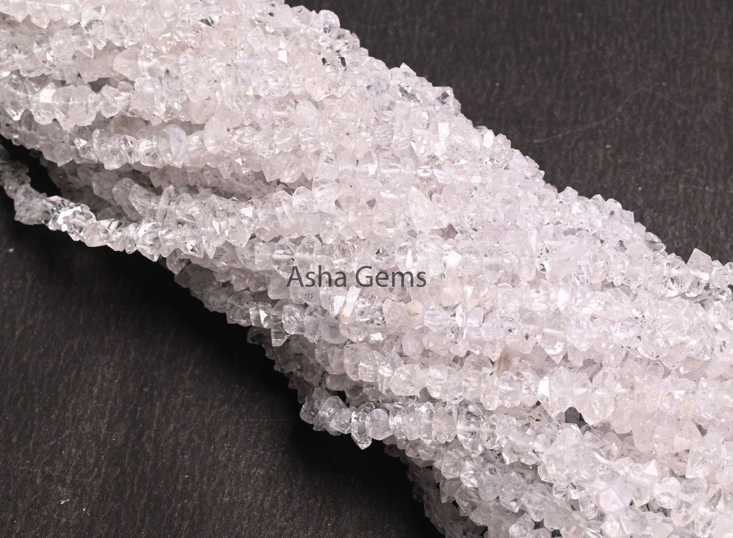 White Herkimer Diamond Uneven Nugget Gemstone Beads,4-6 mm Diamond Quartz Polish Rough Raw Drill Beads, Herkimer Diamond Bead Jewelry Craft