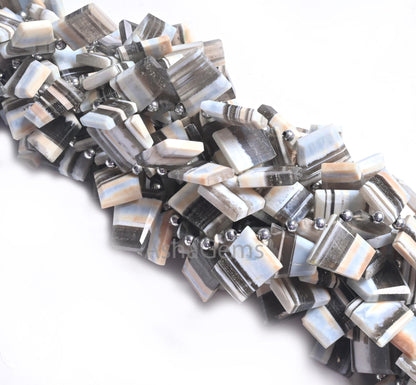 Beautiful Blue Boulder Opal Fancy Flat Nugget Gemstone Beads, Fine Opal faceted Uneven Shape Flat Table Polish Slice Side Drill Bead Jewelry (AG   18675)
