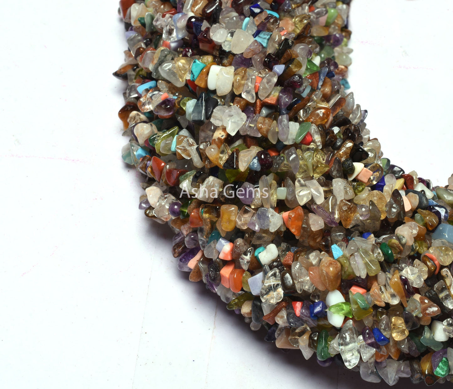 34"Strand Beautiful Natural Multi Color Gemstone Uncut Chips Gemstone Beads Smooth Raw Rough Uneven Tiny Bead Mix Gemstone Bead jewelry Sale