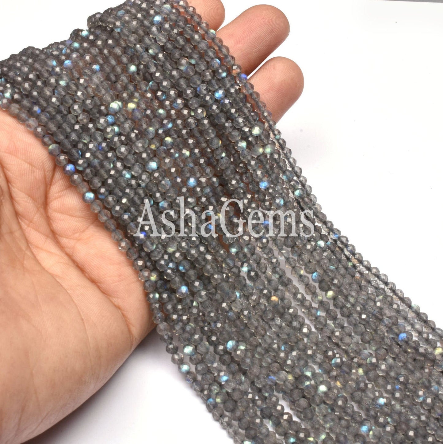 AAA Labradorite Faceted Beads,3.70 ,4 mm Natural Blue Fire Labradorite Micro Cut Rondelle Beads Black Rainbow Machine Cut Bead Jewelry SALE (15533)