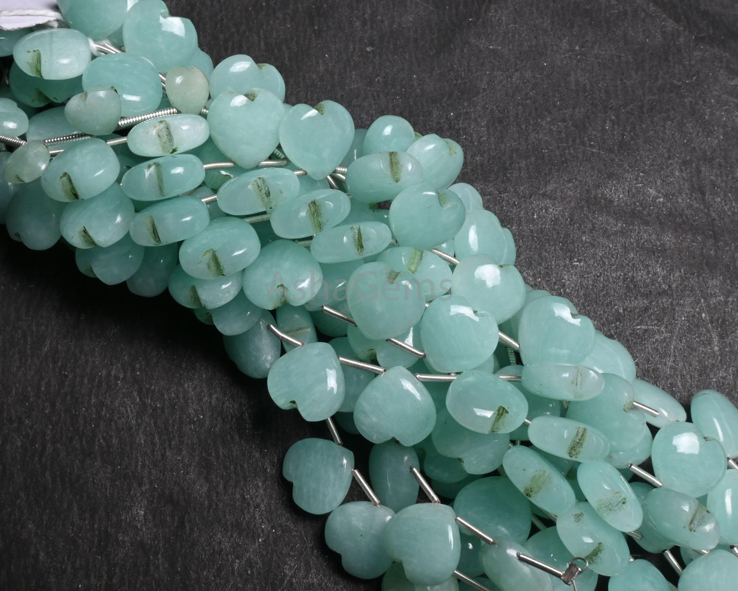 Beautiful Peru Amazonite Fancy Carved Heart Gemstone Loose Beads, AAA Natural Blue Amazonite Carving handmade Amazonite Beads Jewelry Crafts