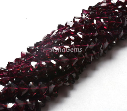 Garnet Fancy Kite Shape Beads, Natural Red Garnet Faceted Kite Beads, Garnet Fancy Beads Gemstone Flat Faceted Beads For Jewelry Making SALE