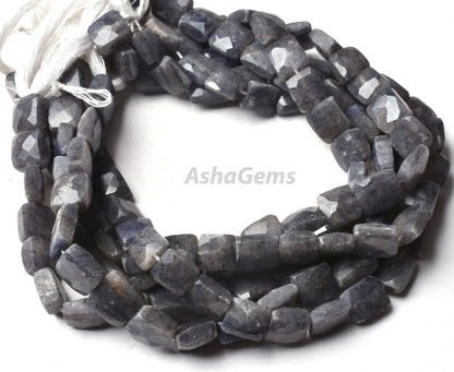 Amazing Blue Iolite Faceted Rectangle Shape Beads, Iolite Faceted Gemstone Beads,Briolette Iolite Handmade Jewelry Making Beads For Crafts