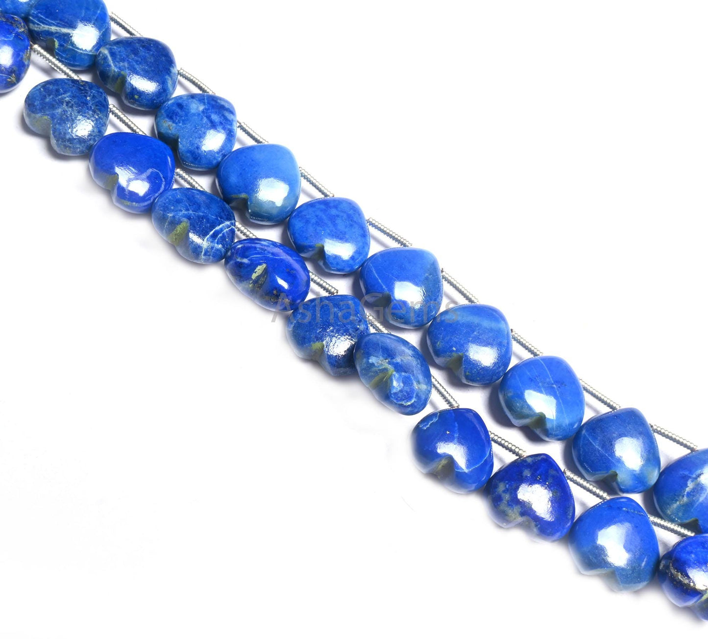 Fine Quality Blue lapis Lazuli Smooth Carving Heart Shape Gemstone Loose Beads, Natural Lapis handmade Carved Heart lapis Bead Jewelry Craft