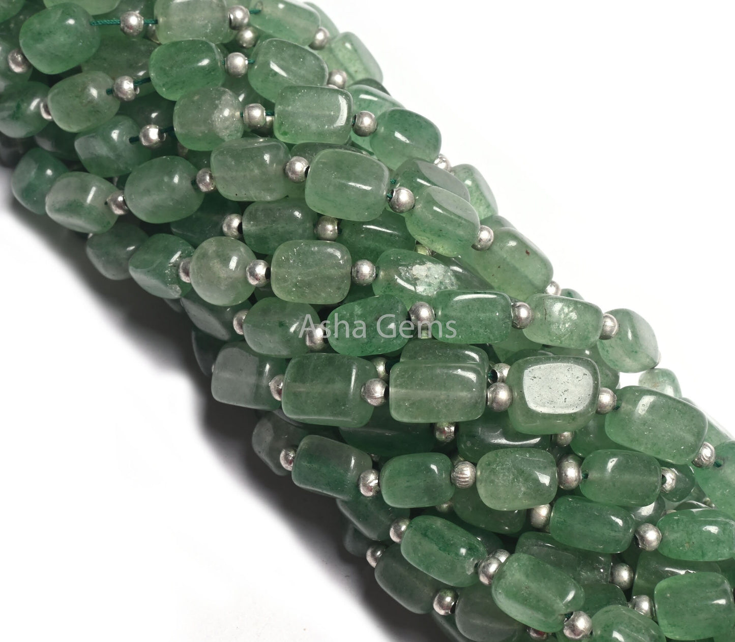 Fine Green Strawberry Quartz Smooth Rectangle Shape Beads,Natural Strawberry Fancy Puff Rectangle Handmade Gemstone Straight Drill Bead SALE