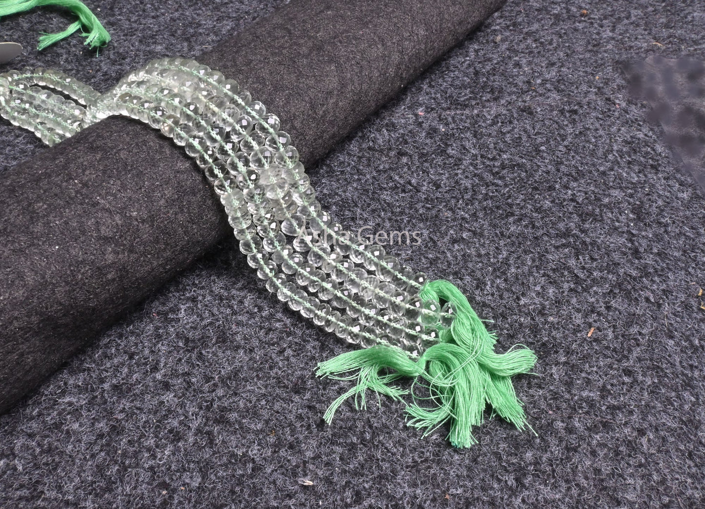 Beautiful Green Amethyst Faceted Rondelle Beads,10"Natural Amethyst Indian Machine Cut Gemstone Center Drill Beads, Green Amethyst Bead SALE