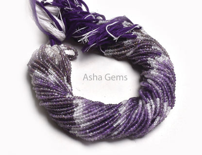 3 mm Natural Amethyst Faceted Micro Cut Faceted Beads, Shaded Purple Amethyst Machine Cut Gemstone Beads, amethyst Bead Jewelry Makings SALE