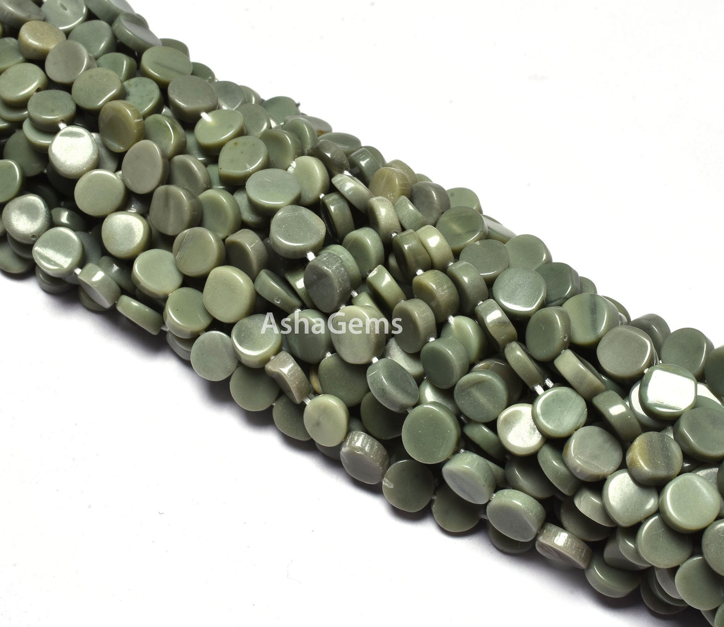 beautiful Cats Eye Smooth Coin Shape Beads,13" Strand Natural Green Cats Eye Plain Coin handmade Gemstone bead For Jewelry making craft SALE