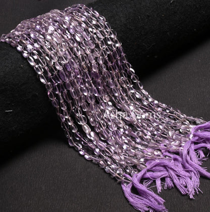 Fine Quality Pink Amethyst Smooth Oval Shape Gemstone Beads,13" Strand Shaded Pink Amethyst Handmade Oval Straight Beads Jewelry Crafts SALE