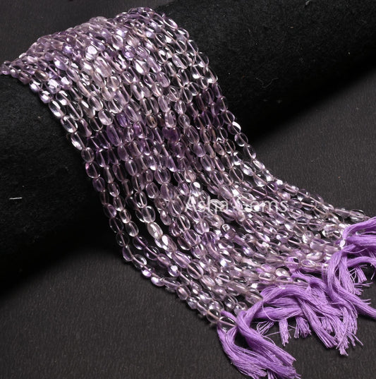 Fine Quality Pink Amethyst Smooth Oval Shape Gemstone Beads,13" Strand Shaded Pink Amethyst Handmade Oval Straight Beads Jewelry Crafts SALE