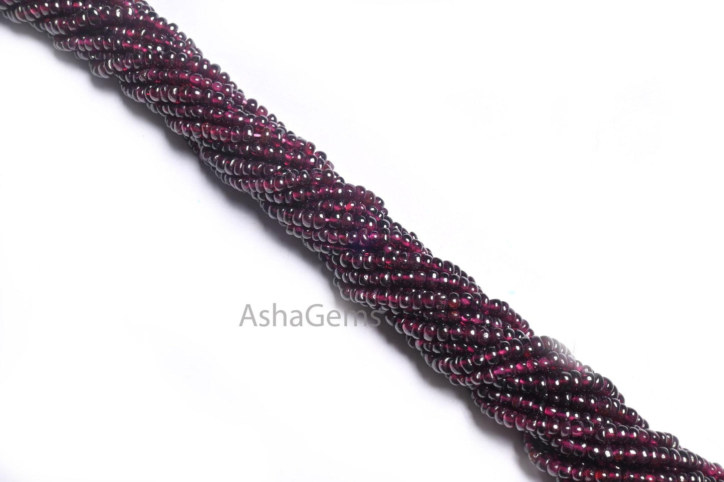 12.5" Natural Garnet Smooth Gemstone Tiny Beads, Beautiful Red Garnet Plain Handmade Uneven Rondelle Shape Beads, Garnet Bead Jewelry making (AG 12320)