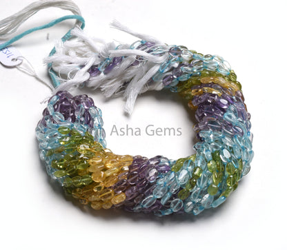 Beautiful Multi Color Gemstone Smooth Oval Shape gemstone Beads,5-8.5mm Citrine Amethyst Peridot quartz Plain Handmade Oval Beads Disco SALE