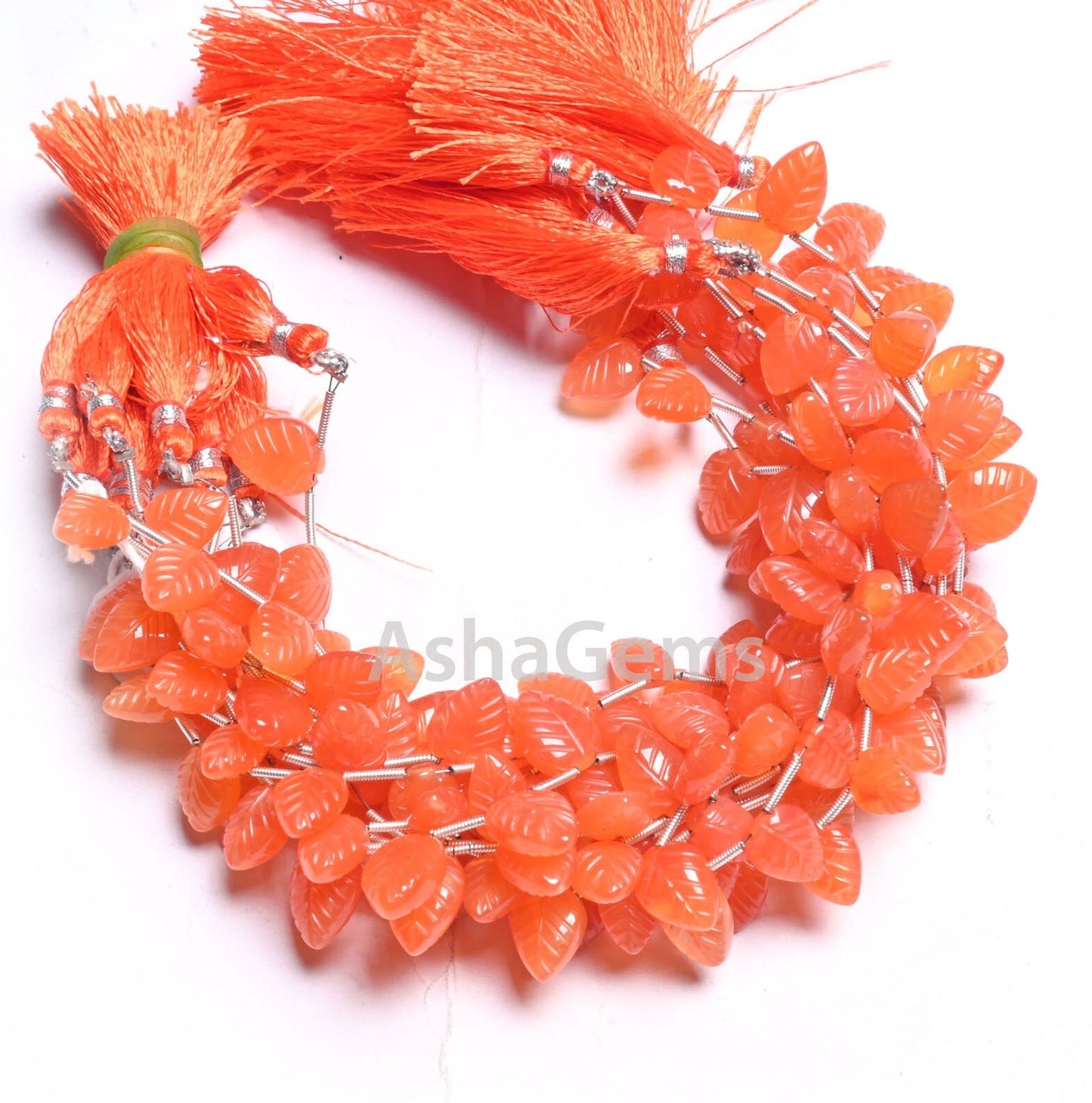 AAA Quality Carnelian Fancy Leaves Shape handmade Carving Beads, Orange Carnelian Carved Pear Briolette Gemstone Beads Jewelry Making Craft