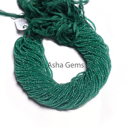 2 mm Beautiful Green Onyx Faceted Rondelle Beads, AAA Green Onyx Beads, Onyx Machine Cut Micro Faceted Beads,13" Strand Green Onyx Bead SALE