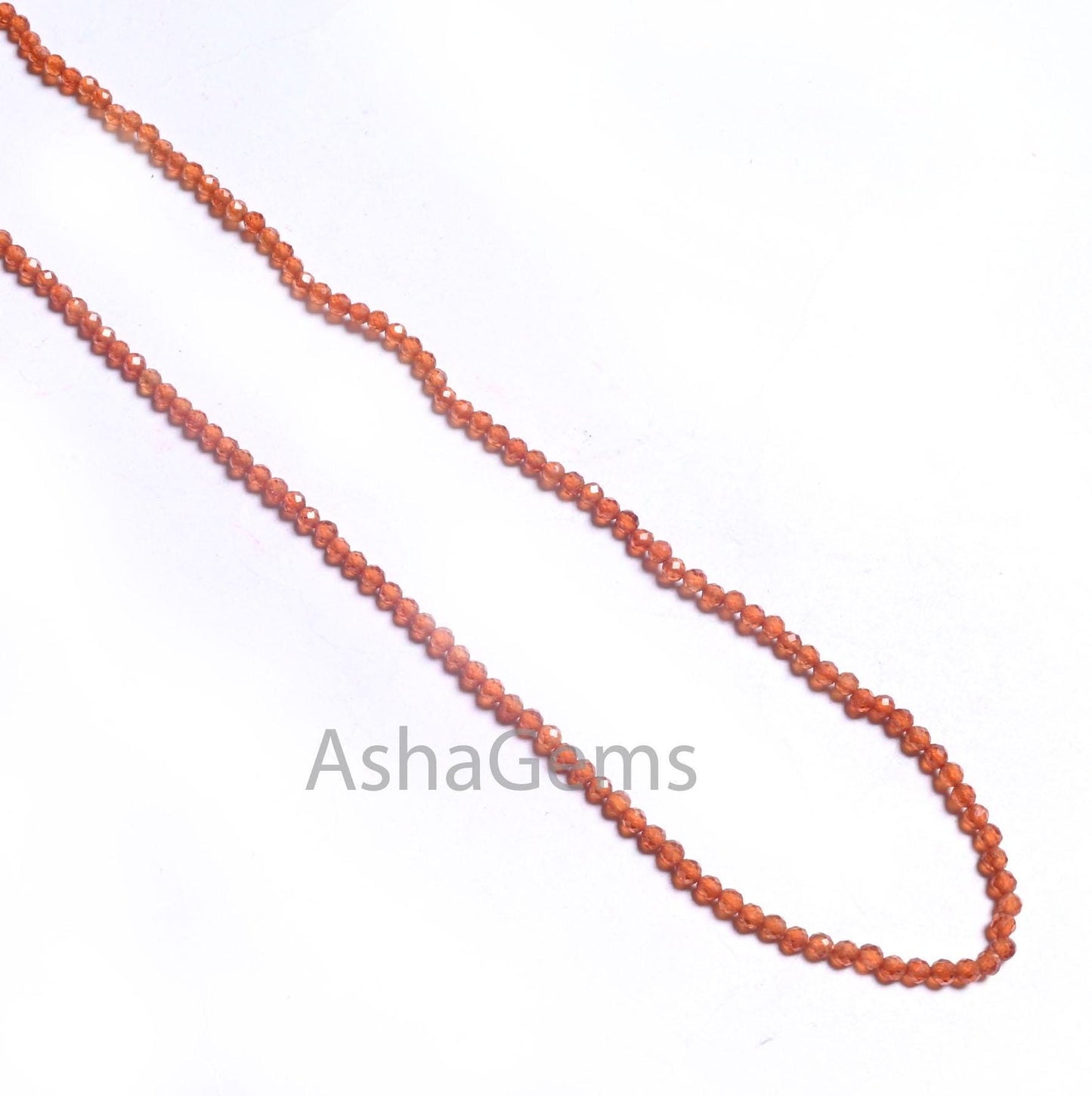 2.4mm Natural Brown Hessonite Garnet Faceted Rondelle Shape Gemstone beads Authentic Hessonite, Brown Garnet Micro Faceted tiny Bead Jewelry