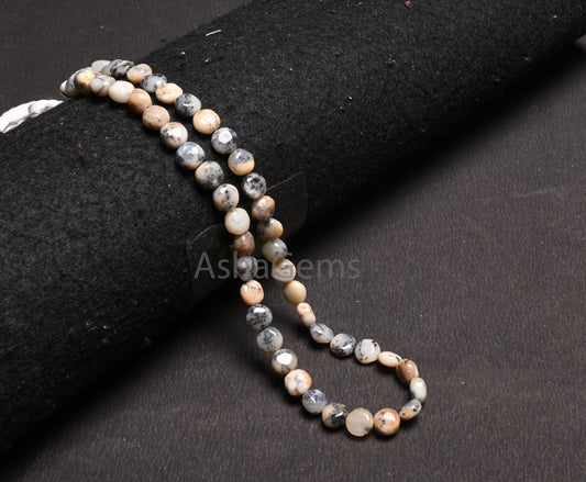 16"Strand Dendrite Opal Smooth Coin Shape Gemstone Beads, Natural Dendritic Opal Plain handmade Coin Bead, Fine Opal Bead Jewelry Craft SALE