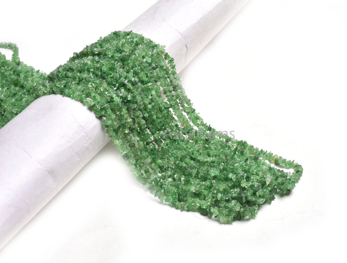 AAA Quality Tsavorite Tiny Uncut Chips smooth Beads, Natural Green Garnet Small Size Chip Gemstone Bead, Tsavorite Garnet Bead Jewelry Craft