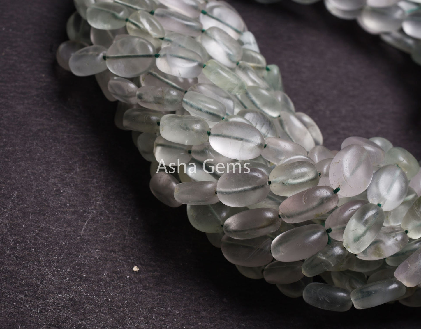 Natural Light Green Fluorite Smooth Oval Shape Handmade Gemstone Beads,12.5"Strand Fluorite Mani Oval Straight Drill Bead Jewelry Craft SALE